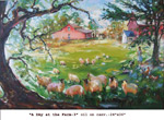 A Day at the Farm-3, Oil on Canvas